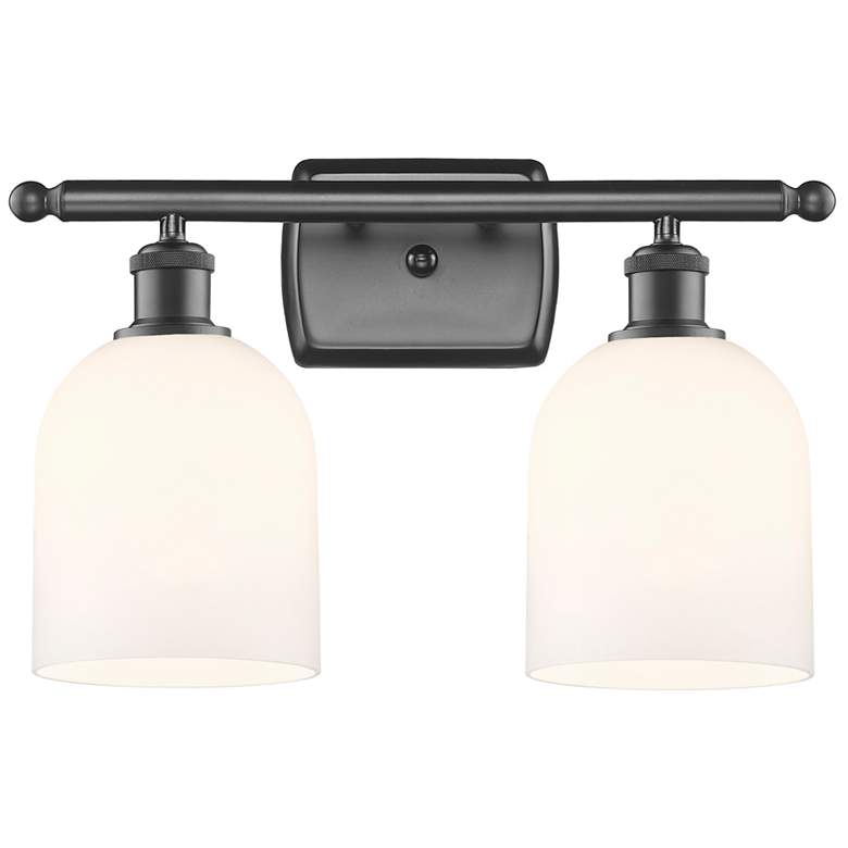 Image 1 Ballston Bella 15.5"W 2 Light Oiled Bronze Bath Light w/ Glossy White