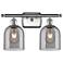 Ballston Bella 15.5"W 2 Light Satin Nickel Bath Light w/ Light Smoke S