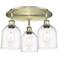 Ballston Bella 17.25" Wide 3-Light Antique Brass Flush Mount w/ Clear