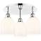 Ballston Bella 17.25"W 3-Light Chrome Flush Mount w/ Gloss White Shade
