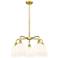 Ballston Bella 23.5"W 5-Light Gold Stem Chandelier w/ Gloss White Shad