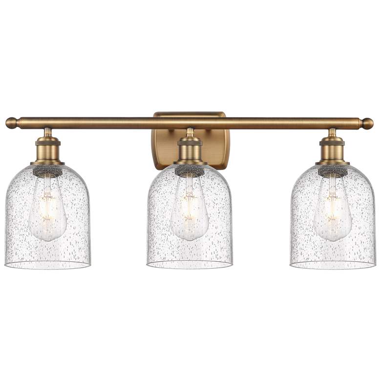Image 1 Ballston Bella 25.5" Wide 3 Light Brushed Brass Bath Light With Seedy
