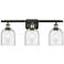 Ballston Bella 25.5"W 3 Light Black Antique Brass Bath Light w/ Seedy
