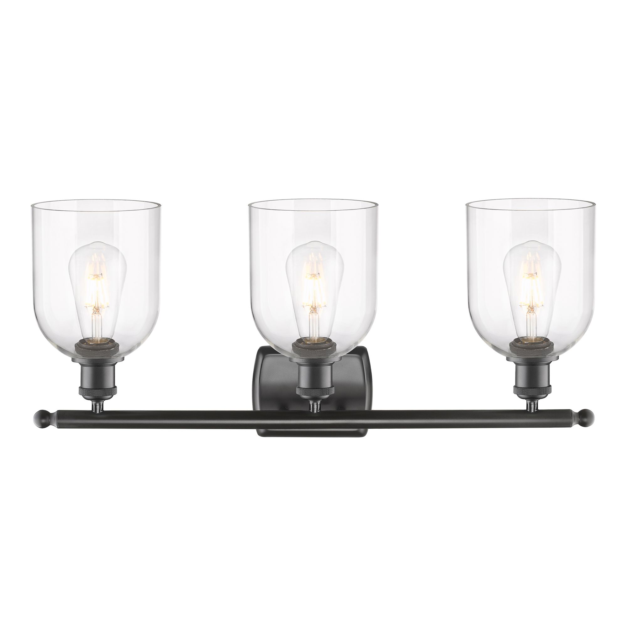 Image 2 Ballston Bella 25.5"W 3 Light Oil Rubbed Bronze Bath Light w/ Clear Sh more views