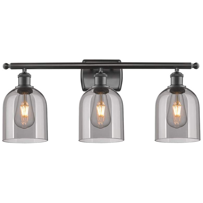 Image 1 Ballston Bella 25.5"W 3 Light Oiled Bronze Bath Light w/ Light Smoke S