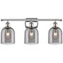 Ballston Bella 25.5"W 3 Light Polished Nickel Bath Light w/ Smoke Shad