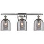 Ballston Bella 25.5"W 3 Light Satin Nickel Bath Light w/ Light Smoke S