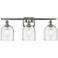 Ballston Bella 25.5"W 3 Light Satin Nickel Bath Light w/ Seedy Shade
