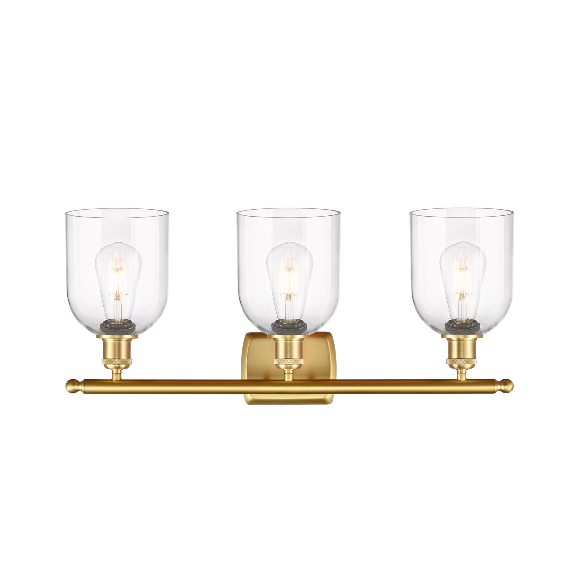 Image 2 Ballston Bella 25 1/2" Wide Satin Gold 3-Light Bath Light more views