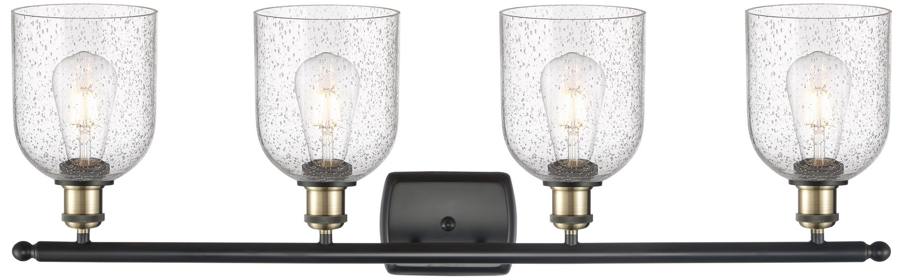 Image 2 Ballston Bella 35.5"W 4-Light Black Brass Bath Vanity Light w/ Seedy S more views