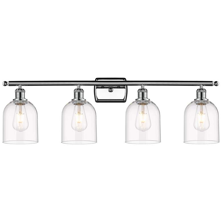 Image 1 Ballston Bella 35.5"W 4-Light Chrome Bath Vanity Light w/ Clear Shade