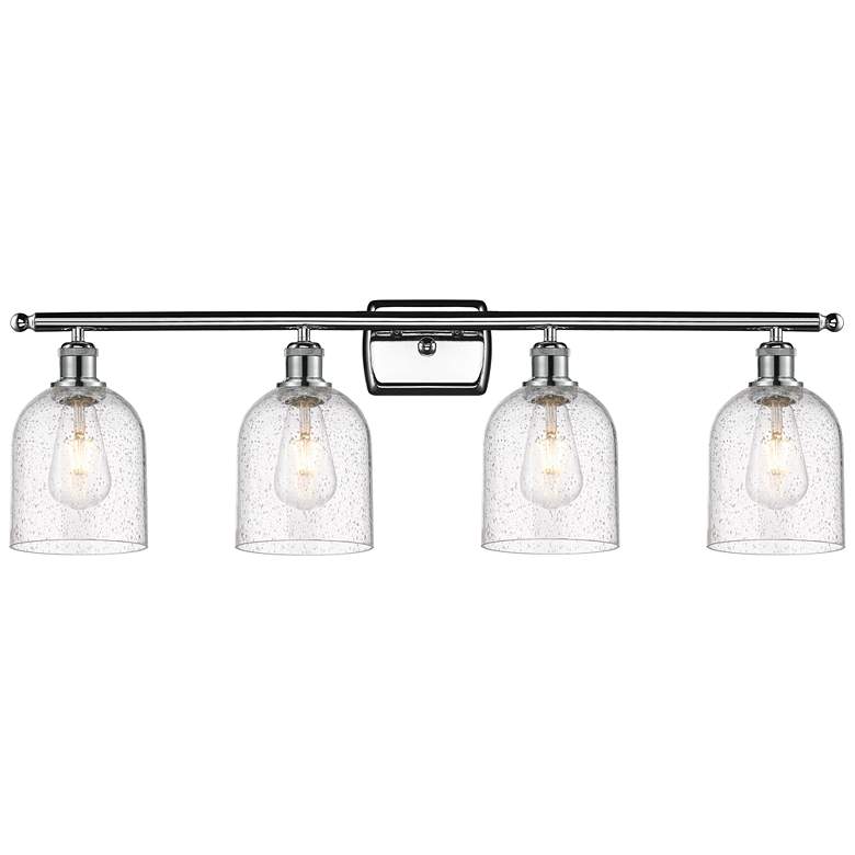 Image 1 Ballston Bella 35.5"W 4-Light Chrome Bath Vanity Light w/ Seedy Shade