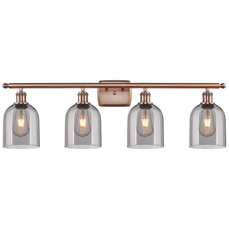 Image 1 Ballston Bella 35.5"W 4-Light Copper Bath Vanity Light w/ Light Smoke