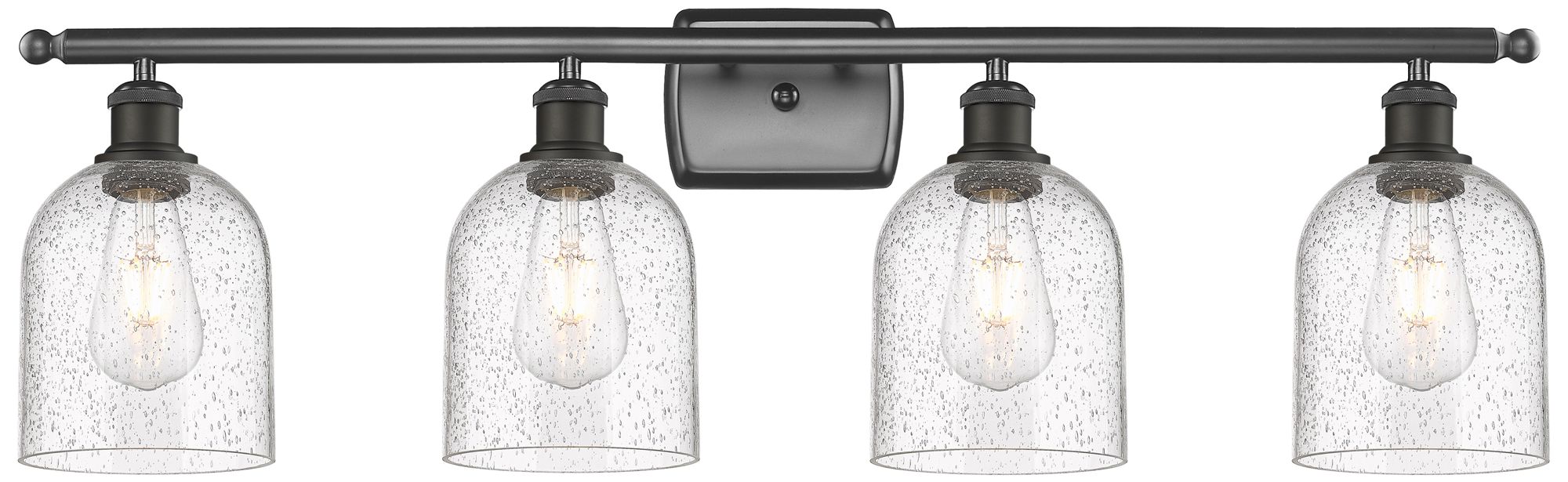 Ballston Bella 35.5"W 4-Light Oiled Bronze Bath Vanity Light w/ Seedy