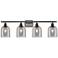 Ballston Bella 35.5"W 4-Light Oiled Bronze Bath Vanity Light w/ Smoke