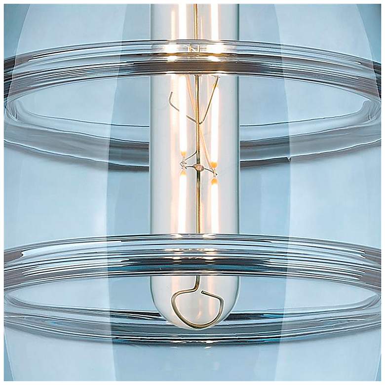 Image 4 Ballston Bella 35.5"W 4-Light Polished Nickel Bath Light w/ Blue Shade more views