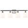 Ballston Bella 35.5"W 4-Light Satin Nickel Bath Light w/ Gloss White S