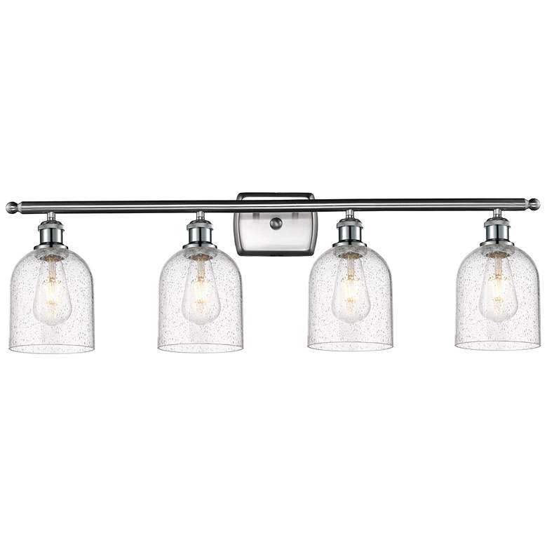 Image 1 Ballston Bella 35.5"W 4-Light Satin Nickel Bath Vanity Light w/ Seedy