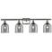 Ballston Bella 35.5"W 4-Light Satin Nickel Bath Vanity Light w/ Smoke