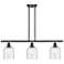 Ballston Bella 36"W 3-Light Oiled Bronze Stem Island Light w/ Seedy Sh