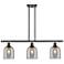 Ballston Bella 36"W 3-Light Oiled Bronze Stem Island Light w/ Smoke Sh