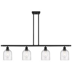 Ballston Bella 48"W 4-Light Black Stem Island Light w/ Seedy Shade