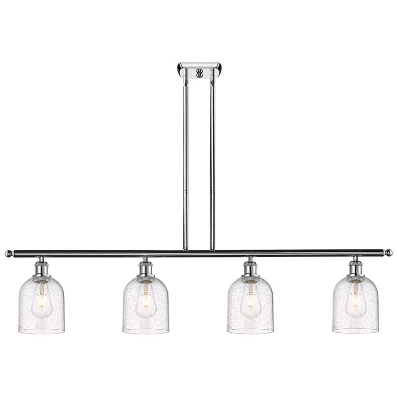 Image 1 Ballston Bella 48"W 4-Light Chrome Stem Island Light w/ Seedy Shade