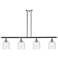 Ballston Bella 48"W 4-Light Chrome Stem Island Light w/ Seedy Shade
