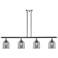Ballston Bella 48"W 4-Light Chrome Stem Island Light w/ Smoke Shade