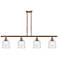 Ballston Bella 48"W 4-Light Copper Stem Island Light w/ Seedy Shade