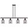 Ballston Bella 48"W 4-Light Oiled Bronze Stem Island Light w/ Smoke Sh