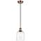 Ballston Bella 5.5" Wide Antique Copper Corded Mini Pendant w/ Clear S