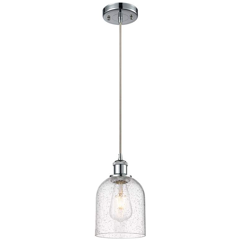 Image 1 Ballston Bella 5.5" Wide Polished Chrome Corded Mini Pendant w/ Seedy