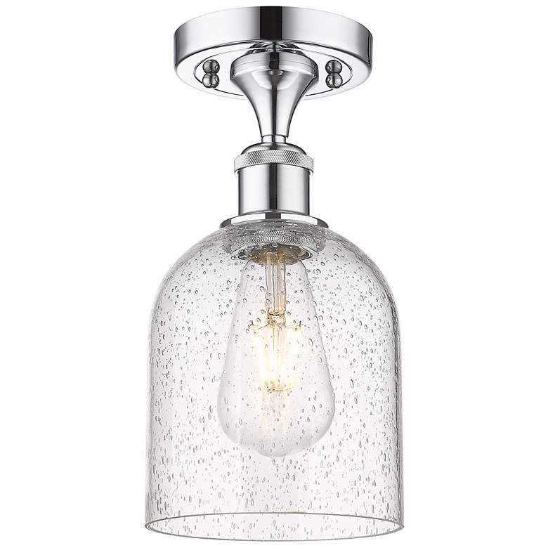 Image 1 Ballston Bella 5.5" Wide Polished Chrome Semi-Flush Mount With Seedy S