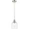 Ballston Bella 5.5" Wide Polished Nickel Corded Mini Pendant w/ Clear