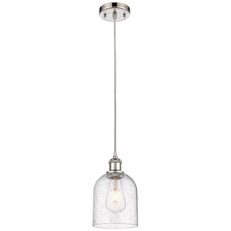 Image 1 Ballston Bella 5.5" Wide Polished Nickel Corded Mini Pendant w/ Seedy