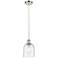 Ballston Bella 5.5" Wide Polished Nickel Corded Mini Pendant w/ Seedy