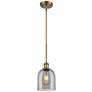 Ballston Bella 5.5"W Brushed Brass Stemmed Mini Pendant w/ Smoke Shade