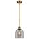 Ballston Bella 5.5"W Brushed Brass Stemmed Mini Pendant w/ Smoke Shade