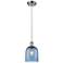 Ballston Bella 5.5"W Chrome Corded Mini Pendant w/ Princess Blue Shade