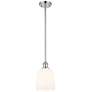 Ballston Bella 5.5"W Chrome Stemmed Mini Pendant w/ Glossy White Shade