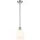 Ballston Bella 5.5"W Chrome Stemmed Mini Pendant w/ Glossy White Shade