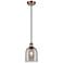 Ballston Bella 5.5"W Copper Corded Mini Pendant w/ Light Smoke Shade