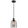 Ballston Bella 5.5"W Matte Black Corded Mini Pendant w/ Light Smoke Sh