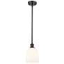 Ballston Bella 5.5"W Oiled Bronze Stemmed Mini Pendant w/ Gloss White