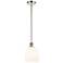 Ballston Bella 5.5"W Polished Nickel Stem Mini Pendant w/ Gloss White