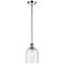 Ballston Bella 5.5"W Polished Nickel Stemmed Mini Pendant w/ Seedy Sha