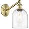 Ballston Bella 9.5"H Antique Brass Adjustable Sconce w/ Clear Shade