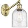 Ballston Bella 9.5"H Antique Brass Adjustable Sconce w/ Seedy Shade