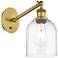 Ballston Bella 9.5"H Brushed Brass Adjustable Sconce w/ Clear Shade